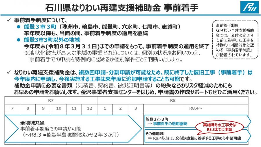 事前着手について